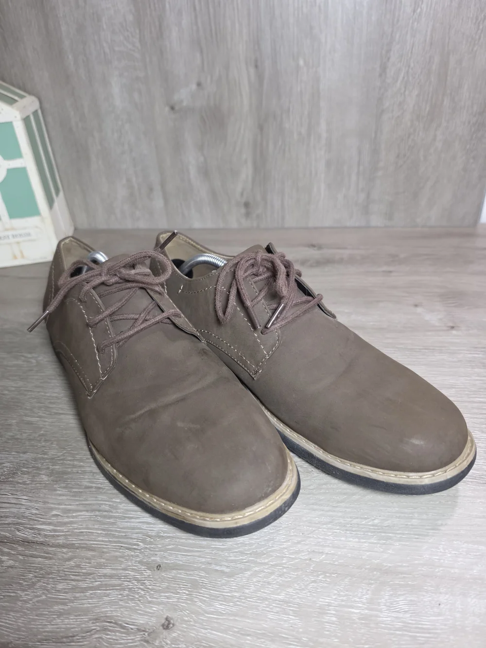 Dexter Men's Brown Lace-Up Derby Shoes - Classic Casual Oxford Style Size 13